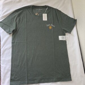 Lucky Brand Logo Crew Neck Tshirt Large Laurel Wreath Green